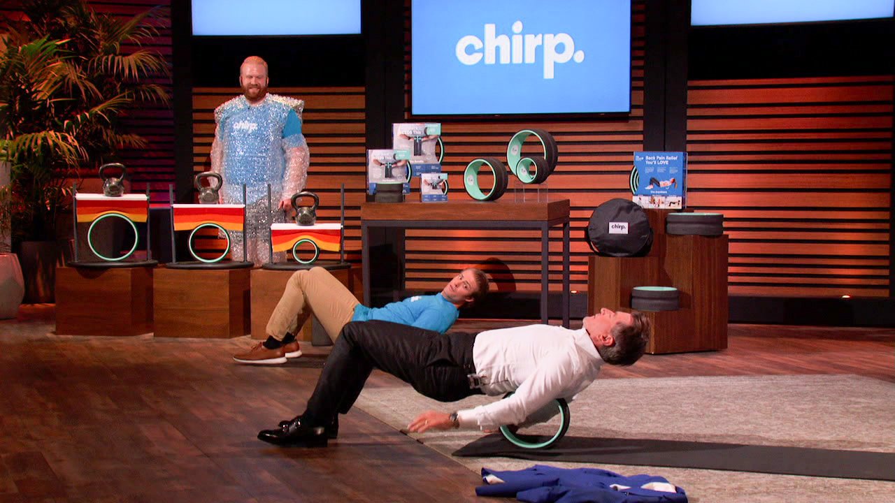 Chirp Wheel founders presenting their product on Shark Tank